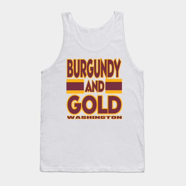 DC LYFE Burgundy and Gold Washington DC True Football Colors! Tank Top by OffesniveLine